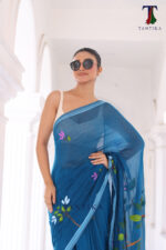Shakuntala The Handpainted Mul Cotton Saree - Image 5