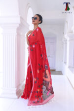 Projapoti The Handpainted Mul Cotton Saree - Image 3