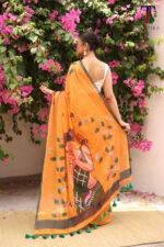 Projapoti The Handpainted Mul Cotton Saree - Image 3