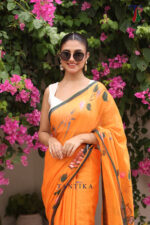 Projapoti The Handpainted Mul Cotton Saree - Image 4