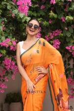 Projapoti The Handpainted Mul Cotton Saree - Image 2