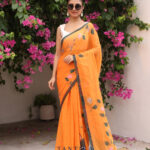 Projapoti The Handpainted Mul Cotton Saree