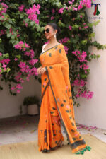 Projapoti The Handpainted Mul Cotton Saree - Image 5