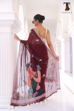 Projapoti The Handpainted Mul Cotton Saree - Image 3