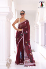 Projapoti The Handpainted Mul Cotton Saree