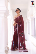 Projapoti The Handpainted Mul Cotton Saree - Image 4