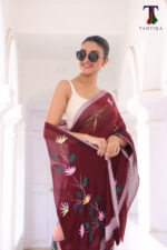 Projapoti The Handpainted Mul Cotton Saree - Image 5