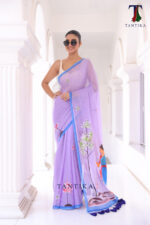 Bharatanatyam The Handpainted Mul Cotton Saree