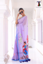 Bharatanatyam The Handpainted Mul Cotton Saree - Image 2
