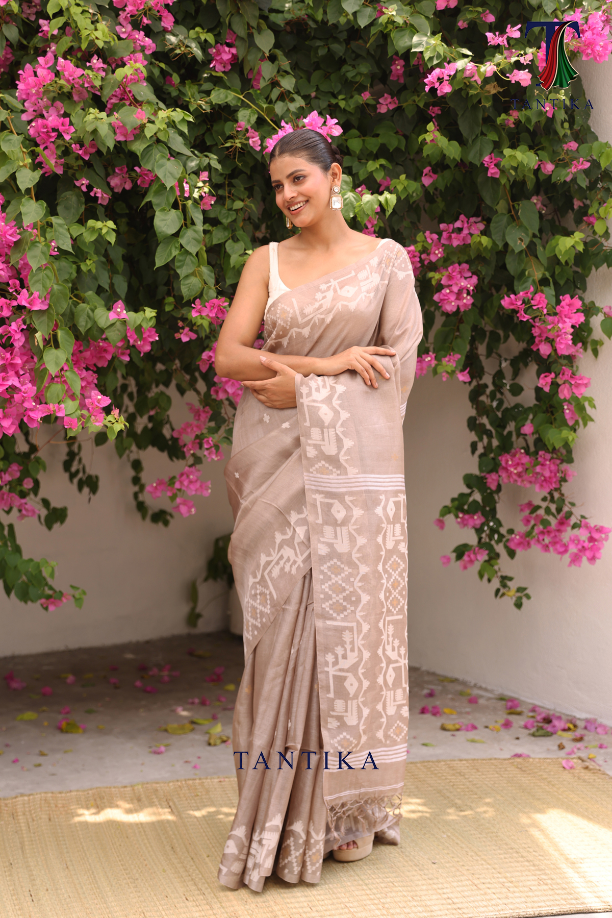 ss (676) Pure Tasar Silk Handloom Saree - Image 1