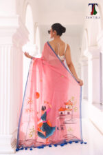 Bharatanatyam The Handpainted Mul Cotton Saree - Image 3
