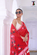 Projapoti The Handpainted Mul Cotton Saree - Image 5