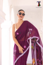 Shakuntala The Handpainted Mul Cotton Saree - Image 5