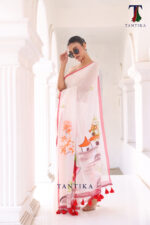 Bharatanatyam The Handpainted Mul Cotton Saree - Image 5
