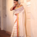 Cream Pure Jayashree Linen Silk Saree