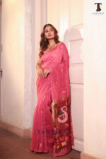 Pink Pure Jayashree Linen Silk Saree