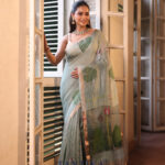 Sage Green Pure Jayashree Linen Silk Saree