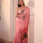 Pink Pure Jayashree Linen Silk Saree